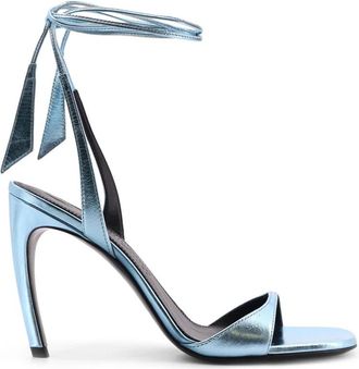 The Attico Ora Satin Sandalen - Dames - Sandalen met hakken - Blauw - 37 1/2 EU - Polyester - Schoenen