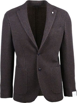 Luigi Bianchi Mantova Giacca Stondata - Heren - Blazers - Bruin - M - Wol - Jassen