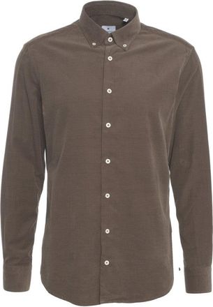 Bastoncino Structured Brown Button-Down Shirt With Timeless Silhouette