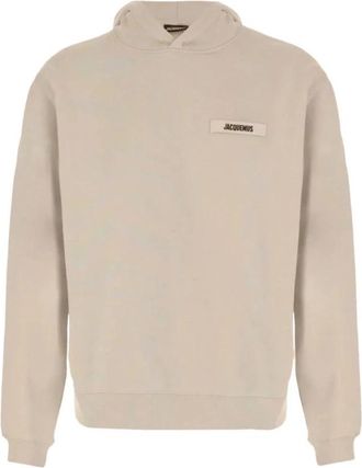 Jacquemus Le Hoodie gros-grain - Heren - Hoodies - Beige - M - Katoen - Hoodies & sweatvesten