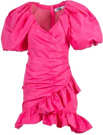 Msgm Ottoman Mini-jurk - Dames - Korte kleedjes - Roze - S - Polyester - Kleedjes