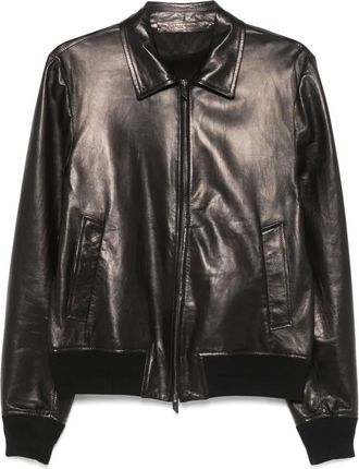 Salvatore Santoro Bomber in pelle - Nero