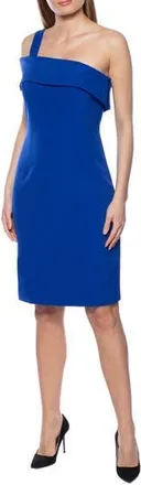 Marina Rossini One-Shoulder Shealth Bodycon Dress in Cobalt at Nordstrom Rack, Size 10