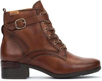 Pikolinos Bruine Dames Enkellaars - Malaga - Dames - Veterlaarzen - Bruin - 42 EU - Leer - Schoenen
