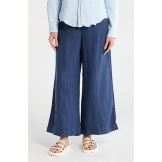 Frank & Eileen Cotton Wide Leg Pants in Navy at Nordstrom Rack, Size Xx-Small