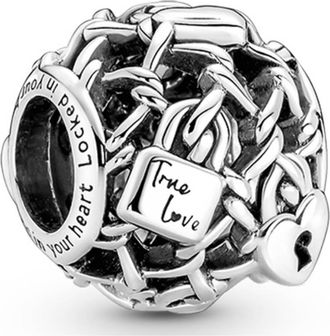 Pandora Openwork Chain Link Padlock Charm