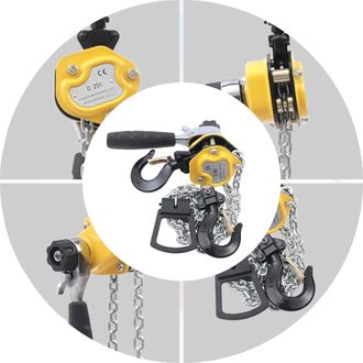 OEM Cabrestante De Cadena, Capacidad De Carga De 250 Kg, Longitud De Cadena De 3 M, Acero De Alta Resistencia, Frenos De Doble Trinquete, Longitud De Cade