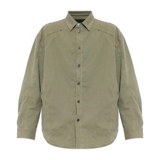 Off-white Ge&iuml;soleerd jack met geborduurd logo - Heren - Zomerjassen - Groen - 2XL - Leer - Jassen