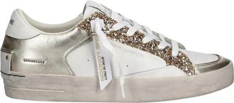 Crime London SK8 Deluxe - Dames - Sneakers - Wit - 41 EU - Leer - Schoenen