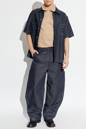 Givenchy Polo With Logo Patch, Mens, Beige