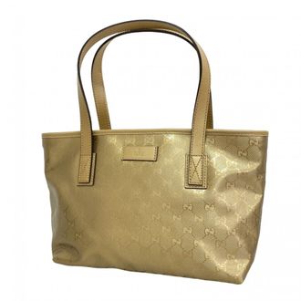 Gucci Gold Pvc Tote Bag (Pre-Owned)