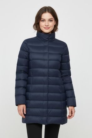 Only Steppmantel ONLY ONLRUBY QUILTED DOWN COAT OTW, Damen, Gr. XL, naval academy, Steppware, Obermaterial: 100% Nylon, unifarben, regular fit, M&auml;ntel Step