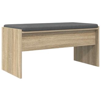 vidaXL Banco De Entrada Con Coj&iacute;n Roble Sonoma 83 X 38 X 40 Cm Vidaxl