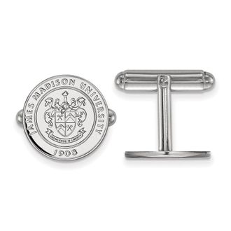 Diamond2Deal Sterling Silver Rhodium-plated James Madison University Crest Cuff Links