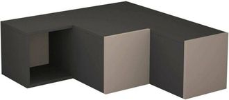 Dmora Dmora - Mueble De Televisi&oacute;n Dfallett, Aparador De Sal&oacute;n, Mueble Bajo Para Tv, Base De Pared Equipada, 90x92h32 Cm, Antracita Y Beige