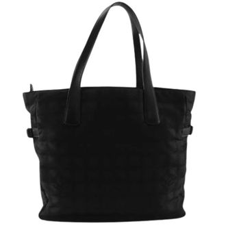 Chanel Pre-owned New Travel Line Nylon Canvas Tote Bag - Pre-owned - Mujer - Negro - ONE SIZE