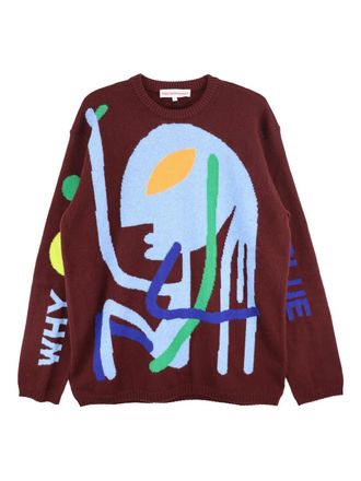 Walter Van Beirendonck Why Be Blue trui met print - Bruin
