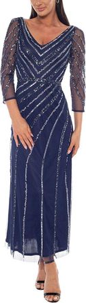 OLEG CASSINI Embellished Maxi Dress