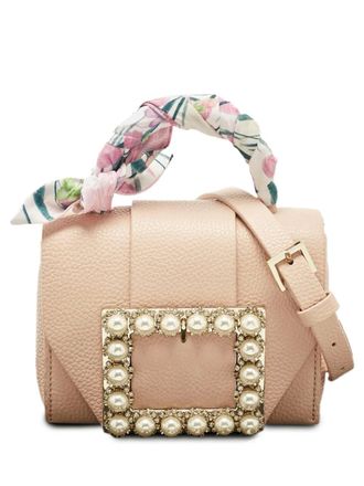 Kate Spade New York Miss Vivier buckle-detail cross-body bag - women - Calf Leather - One Size - Neutrals