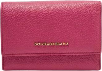 Dolce & Gabbana Pre-owned Wallets, female, Pink, Size: ONE SIZE Pre-owned Leather Wallet