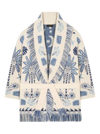 Alanui Echoes Of The Island Strickjacke aus Wolle und Baumwolle