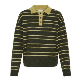 Ichi Jersey de cuello redondo - Knitwear - Mujer - Verde - 2XL