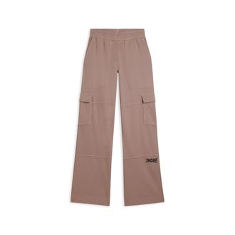 Freddy Pantaloni cargo wide leg in felpa con tasconi