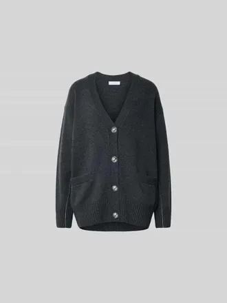 Paco Rabanne Cardigan mit Kaschmir-Anteil in Dunkelgrau, Gr&ouml;&szlig;e XS