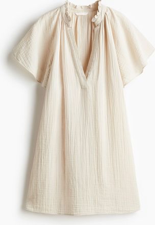 H&M Musselinkleid in A-Linie - Beige