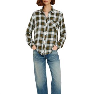 Rails Hunter Shirt In Olive Stone Blue