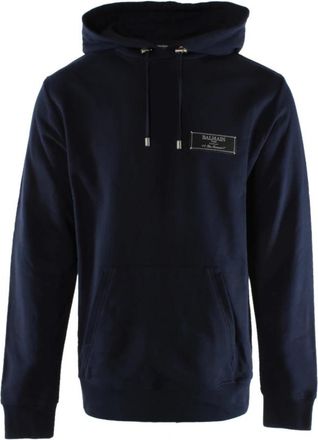 Balmain Blauwe Katoenen Sweater voor Heren - Heren - Hoodies - Blauw - XS - Katoen - Hoodies & sweatvesten