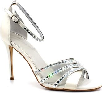 Guess High Heel Sandalen - Dames - Sandalen met hakken - Wit - 39 EU - Leer - Schoenen