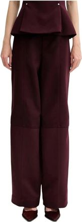 Stine Goya 2330 Double-Sided Crepe Broek - Dames - Wijde Broeken - Rood - M - Polyester - Broeken