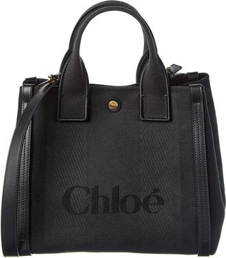 Chlo&eacute; Carry Small Canvas & Leather Tote