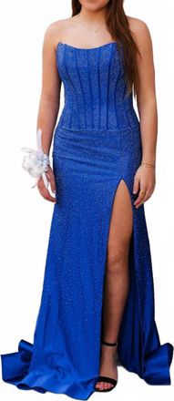 Sherri Hill Womens Prom Dress In Royal