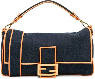 Fendi 2012-2023 Large Denim Baguette satchel - women - Denim - One Size - Blue