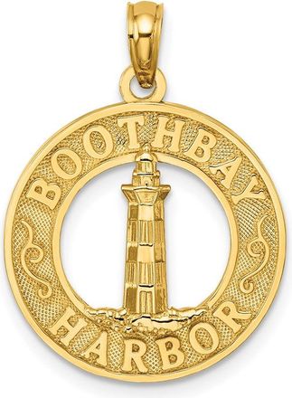 Diamond2Deal 14k Yellow Gold BOOTHBAY HARBOR Lighthouse Charm Pendant