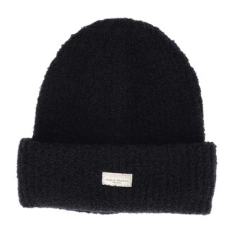 Paolo Pecora Geribbelde muts - Heren - Accessoires - Blauw - Maat: M Zijde
