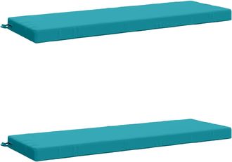 vidaXL Cojines Para Banco De 2 Piezas Soest 2 Uds. 100% Poli&eacute;ster Vidaxl