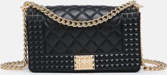 Jen & Co. Womens Billie Studded Chain Crossbody In Black