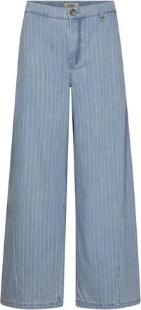 Mos Mosh MOS Mosh, Dames, Broeken, Blauw, Maat: W29 Katoen