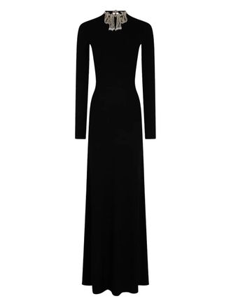 Paco Rabanne Maxi-jurk met open rug - Zwart