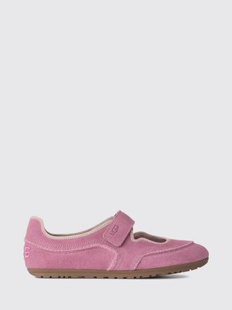 UGG Mary Jane Quill in pelle scamosciata con interni in pelliccia e chiusura a strappo