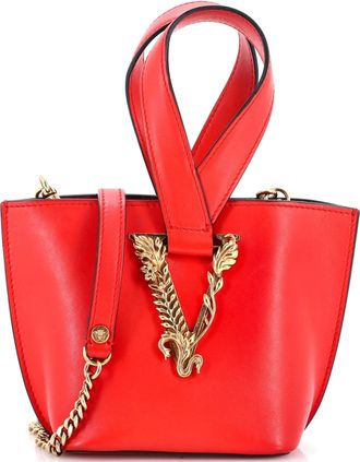 Versace Virtus Bucket Bag Leather Medium