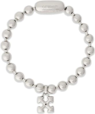 Off-white Bracciale Arrow con catena a sfere - Argento