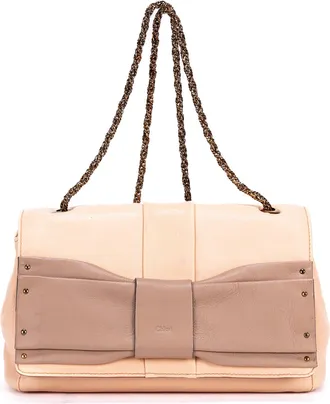 Chlo&eacute; Pre-owned Womens Small Bow Crossbody Shoulder Bag - Orange - One Size