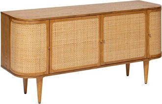 Atmosphera Kisco Hevea Rat&aacute;n Aparador 4 Puertas 150x75cm - Atmosphera Cr&eacute;ateur DInt&eacute;rieur