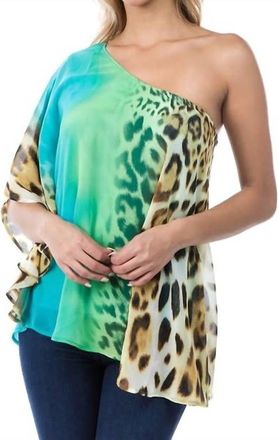Ariella Printed One Shoulder Top In Multi