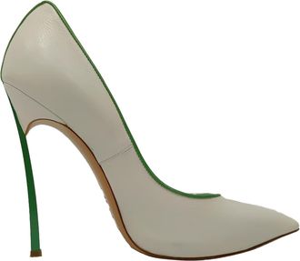 Casadei Casadei pumps met meshak in wit kalfsleer