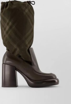 Burberry leather wedge boots